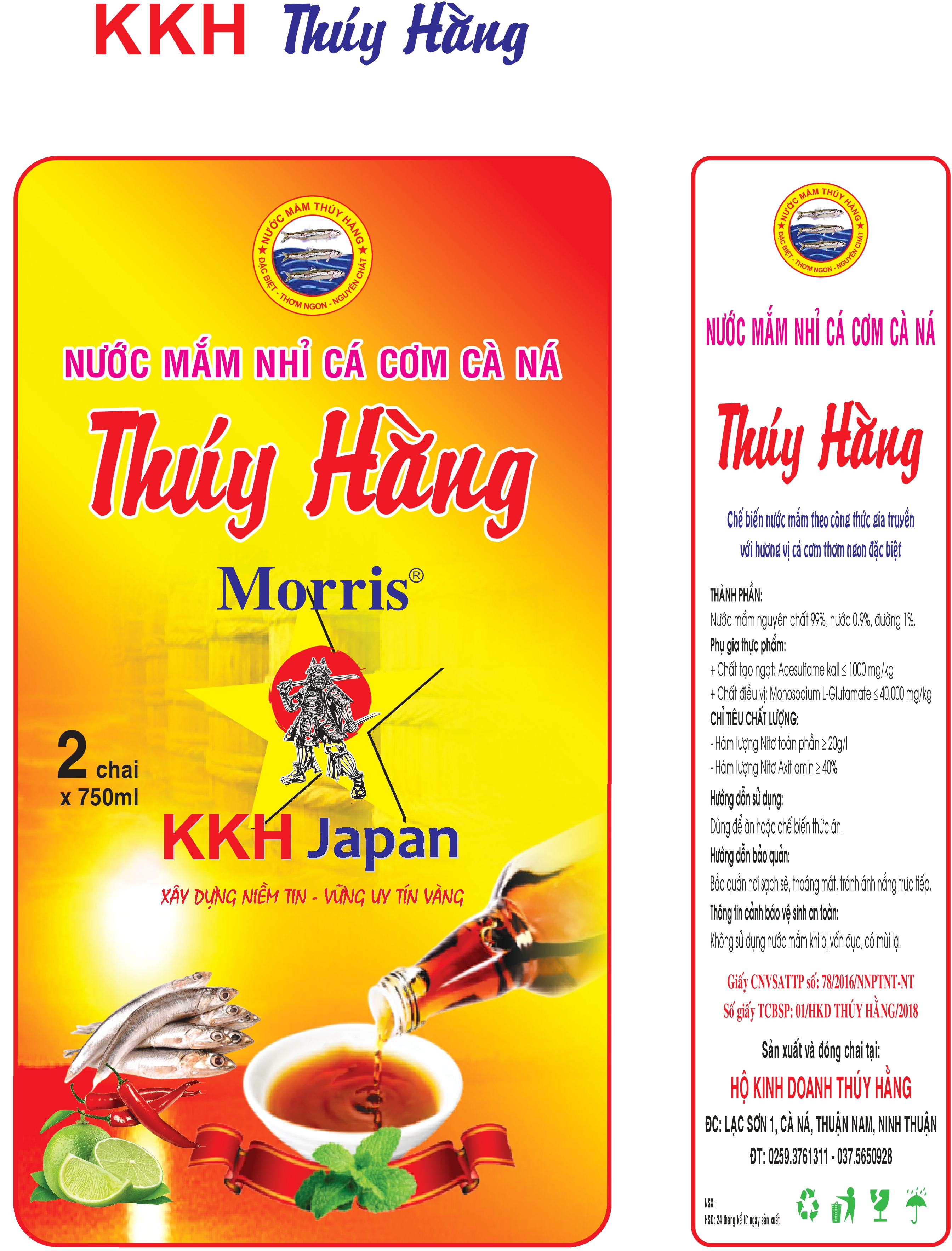 Nhãn MẮM NHĨ - 250x380 mm